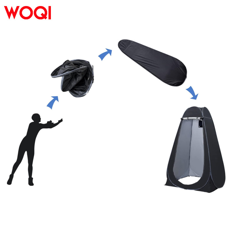 WOQI Instant Outdoor Shower Automatic Tent Camping Toilet Changing Room Canopy Pop-up Privacy Shower Tent 3