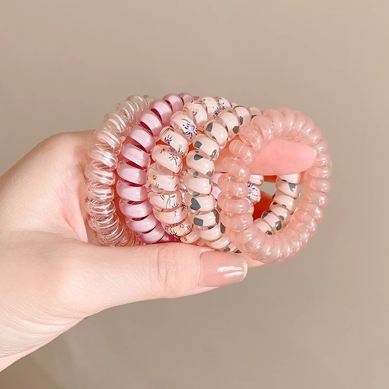 Cuerdas de cabeza de alta elasticidad duradera niñas delicadas anillo de cabello de alta calidad cuerdas de cabello de cola de caballo atadas de cabello correa cubierta de cuero