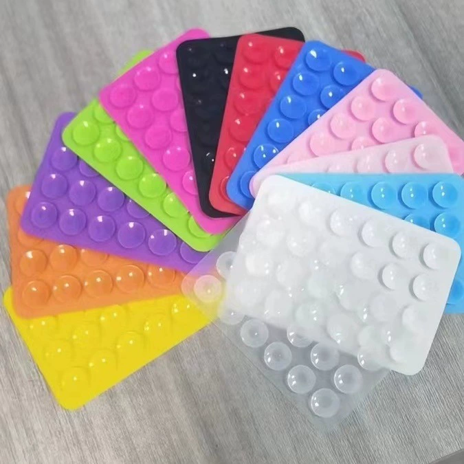 Silicone Phone Holder Pad — Double-Sided Non-Slip Rectangular Adhesive Grip, 8×5.5×0.25 cm