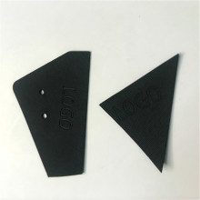 东莞激光镭射加工微孔海帕龙商标定制丝印切割橡胶止滑布打孔