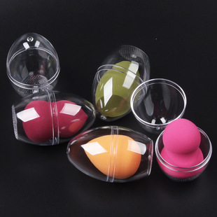 Beauty egg storage box water drop gourd powder puff makeup sponge egg transparent dustproof portable makeup eggshell wholesale