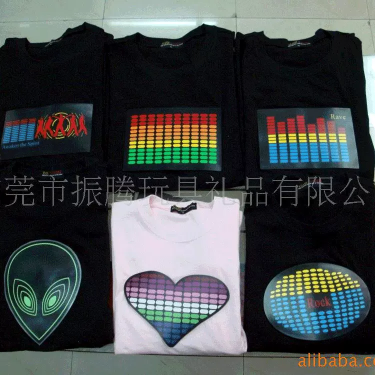 发光T恤 感应T恤 wifiT恤 个性发光T恤