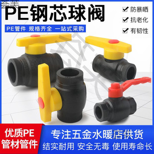 Pe Water Pipe Hot Melt Steel Core Ball Valve Large Flow Large Ball Core Material Thickened Valve Switch Pe Ball Valve 6 Points 4 Points