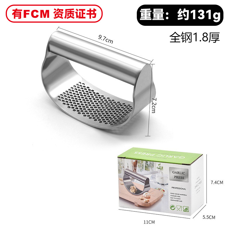 Prensa de ajo de acero inoxidable de Corte libre de arco circular prensa de ajo amoladora de ajo trituradora de cocina prensa de ajo doméstico