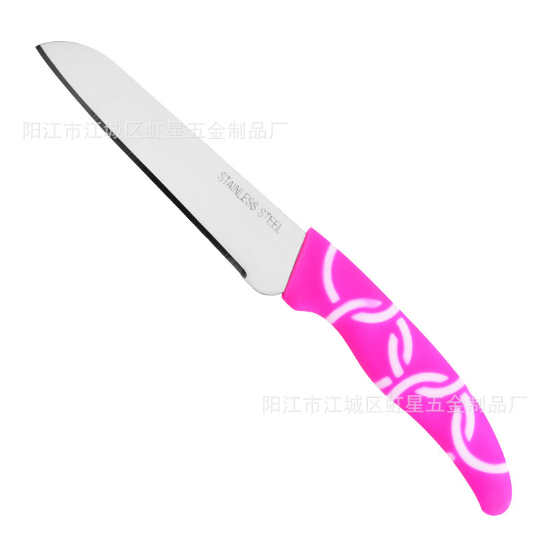 Cuchillo de frutas de acero inoxidable con cubierta de cuchillo de fábrica Yangjiang venta directa cuchillo al por mayor cuchillo casero cuchillo de peeling de frutas portátil