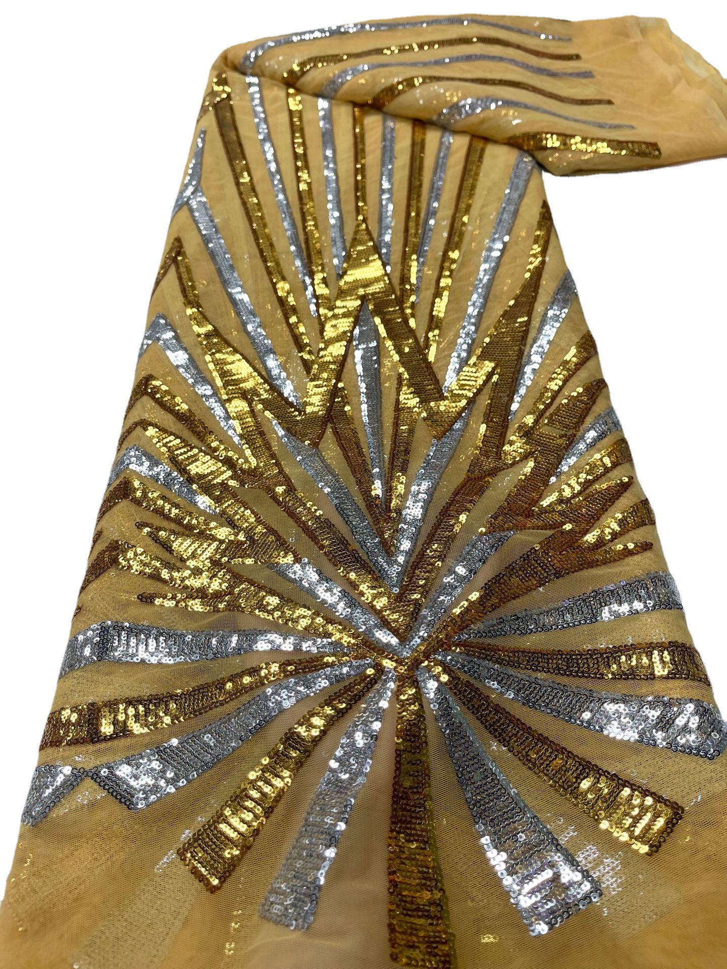 Tela de lentejuelas de estilo europeo y americano de alta gama elegante vestido de noche tela de encaje de boda de moda JX3568