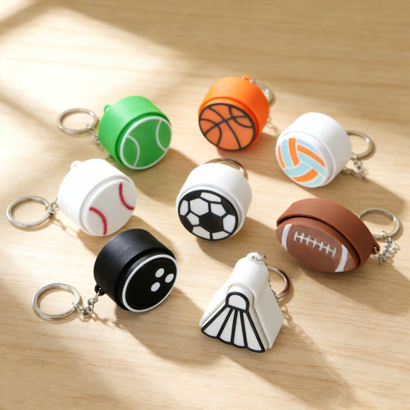 3D Printed Cross-Border Popular Stress-Relief Keychain World Cup Ball Toys Basketball Pendant Club Souvenir