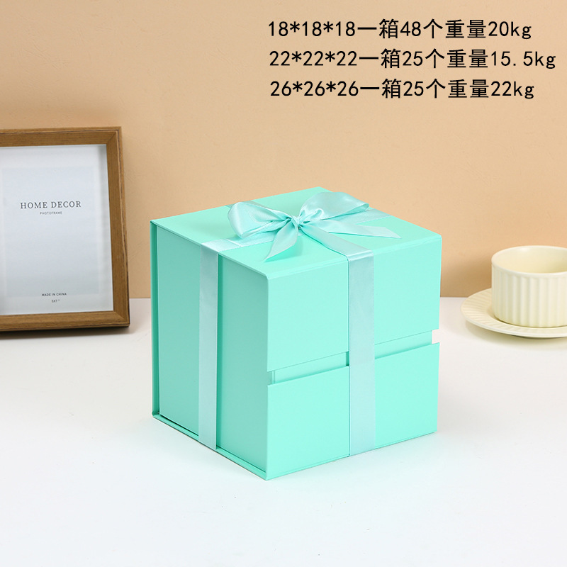 Caixa de regalo de cinta simple, caja de embalaje plegable, caja de regalo de cumpleaños, cosméticos, caja de regalo