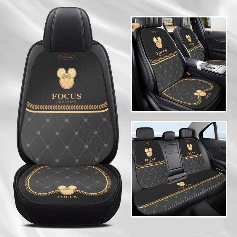 オールシーズン対応の新車用シートクッション、ユニバーサルカーマット、バイオレントベアシートカバー、リアシートクッション、ユニバーサルハーフパックカーシートカバー|undefined