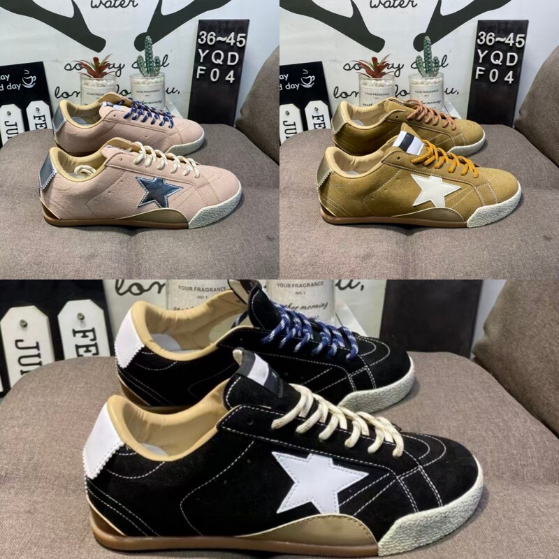 Autumn and Winter New Golden Goose Retro Five-Pointed Star Old Dirty Shoes Round Toe Lace-Up Casual Couple Shoes Autumn and Winter New Golden Goose Retro Five-Pointed Star Old Dirty Shoes Round Toe Lace-Up Casual Couple Shoes