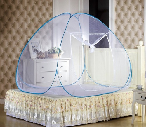 Export-ready, no-installation mosquito net for home use—no stand required, fits 1.8m beds, shatterproof design for kids, 1.5m size, Mongolian yurt-style for international trade