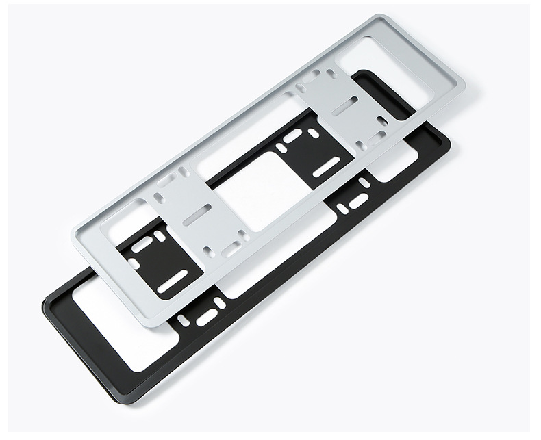 Iron double-layer new energy vehicle license plate frame with adjustable hole positions, license plate frame for electric vehicle modification supplies