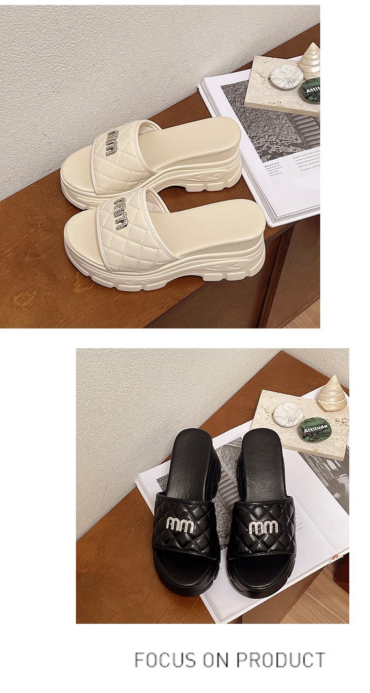 für Outwear 2024 Neue vielseitige Mode Casual High Heel Matsuke Dicke Sohle Damen Sommer Hausschuhe_voghion.com