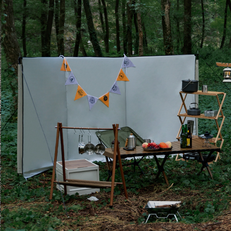 Outdoor stove windshield camping windshield cloth screen array tent fence windshield beach privacy screen