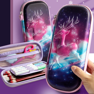 Korean Style Girl's Pencil Case Creative EVA Girl's Heart Stationery Bag Male and Female Primary School Students Stationery Box Large Capacity Pencil Bag