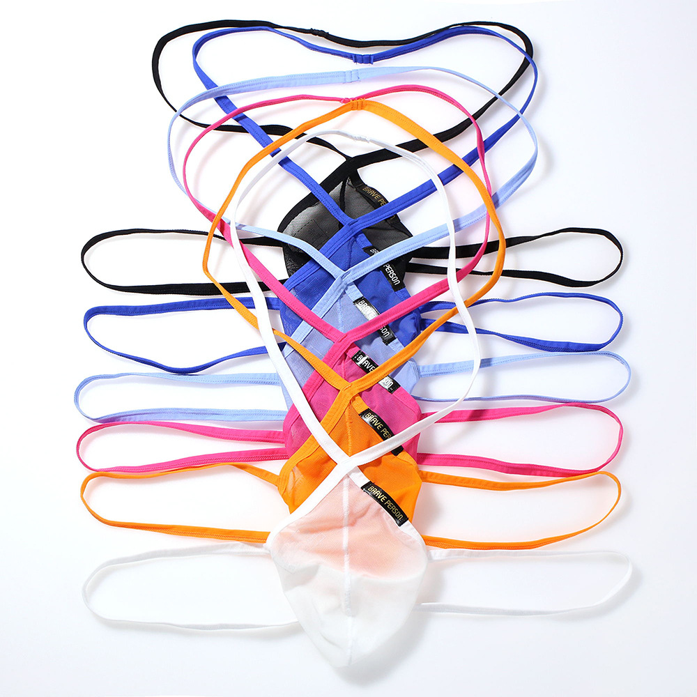 Wholesale BRAVE PERSON Men's Underwear Men's Double Dongs Mesh Sexy thongs