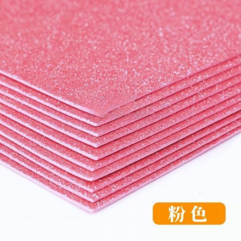 /金葱海绵纸带背胶闪光彩色纸金粉泡沫纸橡塑纸儿童手工材料|undefined