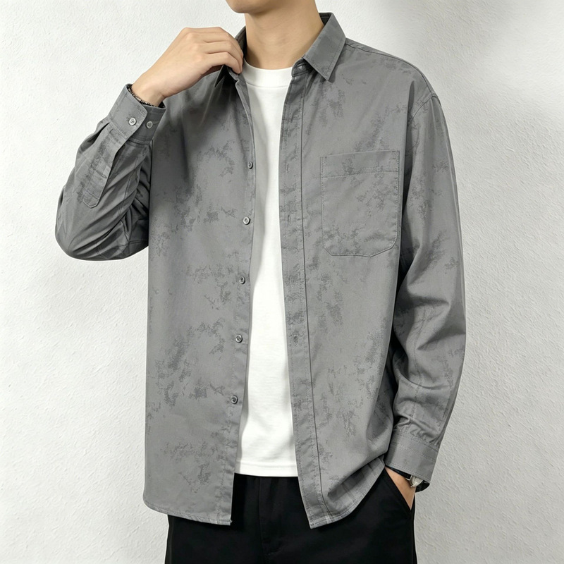 American-Style Tie-Dye Long-Sleeved Shirt for Men, Summer and Autumn Korean-Style High-End Sun Protection Shirt for Women, Layered with Casual Jackets