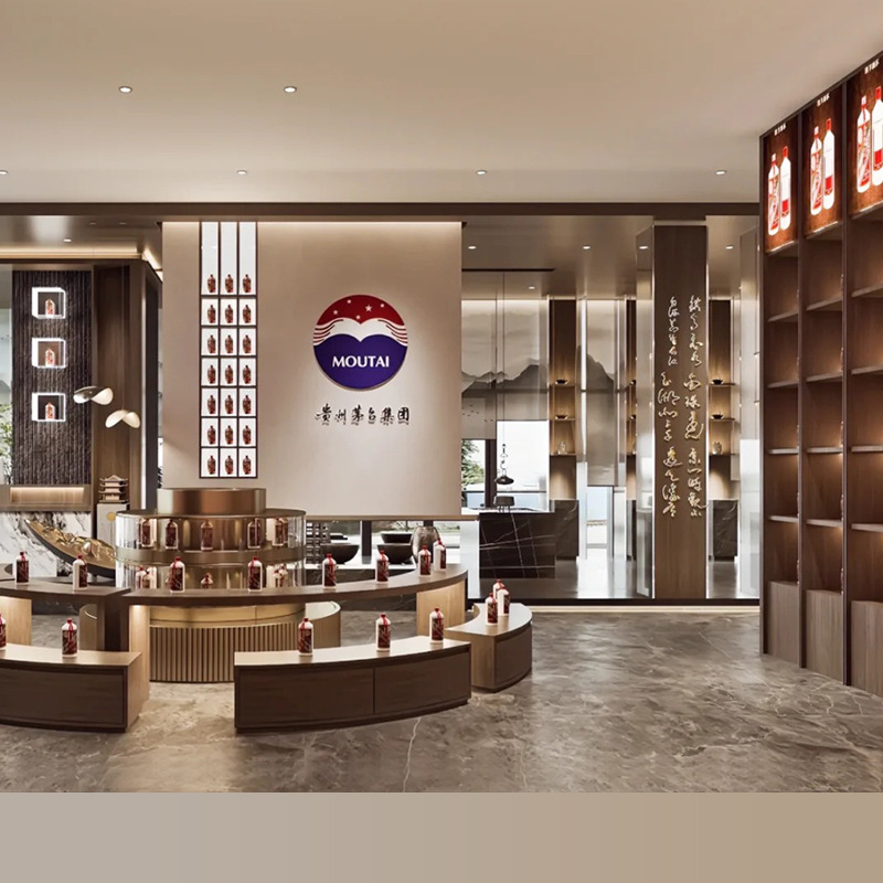 Liquor Display Cabinet, Moutai Wine Cabinet, Cultural Center Showroom, Island Display Counter
