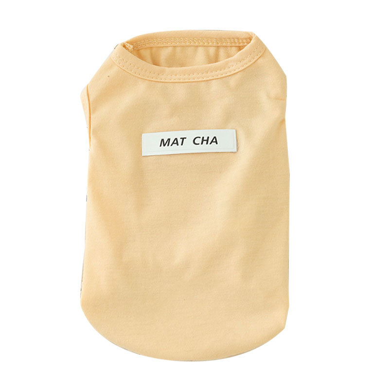 Primavera y verano perro color sólido dos patas chaleco gato leche perro cachorro Teddy taza de té gatito pequeño perro ropa para mascotas