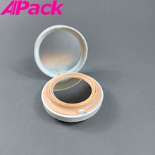 现货白色15g按压泵镜面冷盘钢片韩国化妆品粉盒真空气垫BB
