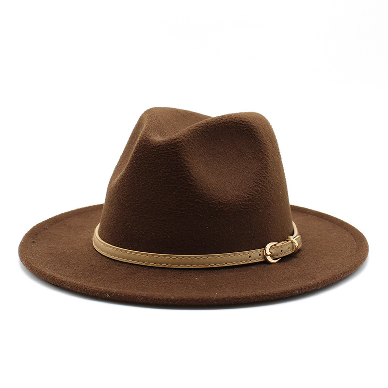 Otoño y invierno británico para hombres y mujeres nuevo sombrero de lana de jazz sombrero de bisel sombrero clásico sombrero de moda sombrero de felt al por mayor