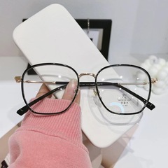 大框青檸綠近視眼鏡女款大臉素顏顯臉小可配散光度數變色防藍光