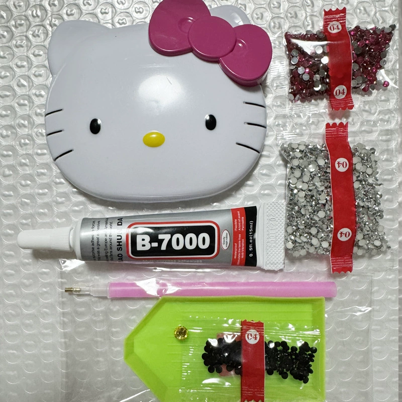 Hello Kitty, привет Kitty, маленькое зеркало, щетка для спальни, складной набор для путешествий, котёнок