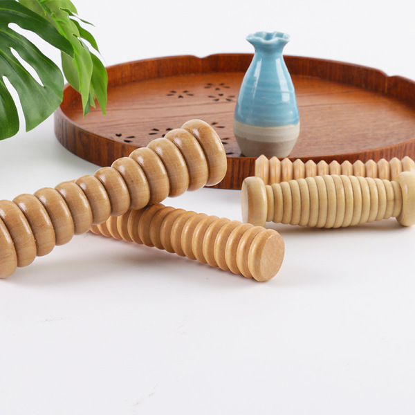 Solid wood wooden massage stick multi-size roller relaxation muscle…