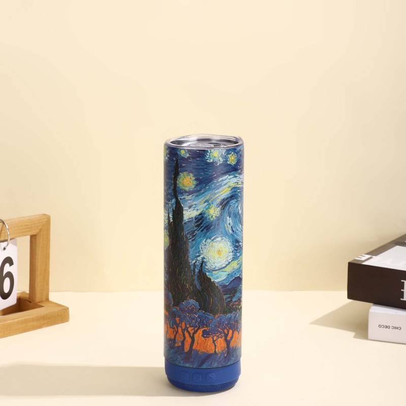 跨境新款蓝牙音响保温杯户外便携啤酒杯不锈钢汽车杯带音响冰霸杯|undefined