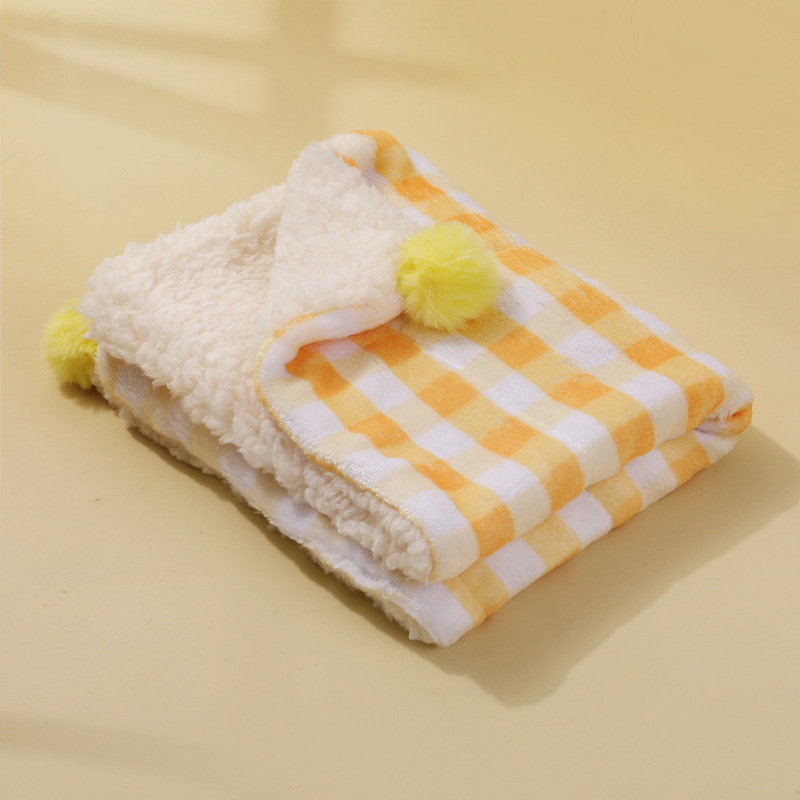 Manta para mascotas otoño e invierno cálido gato nido estera del gato alfombra a cuadros super suave perro pequeño perro edredón