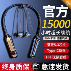 颈挂脖式运动蓝牙耳机新款2024无线超长续航大电量半入耳式有批发