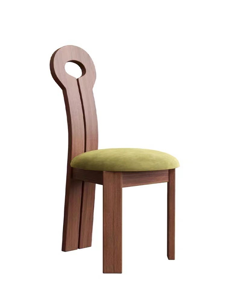 Estilo francés Luz de lujo retro mesa de comedor y silla hogar silla de madera maciza silla de diseño ceniza Silla de comedor Silla de estilo antiguo