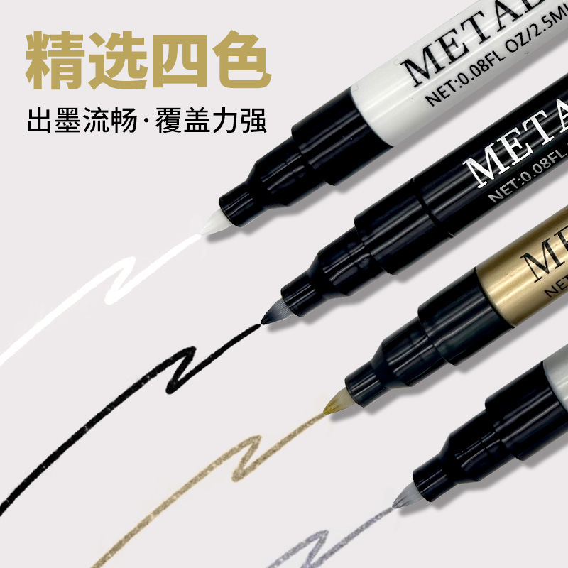 Hot-Selling Ultra-Fine Nail Art Pen, Metallic Color Nail Art Painting Pen, Nail Art Tool, Dotting and Line Drawing Pen