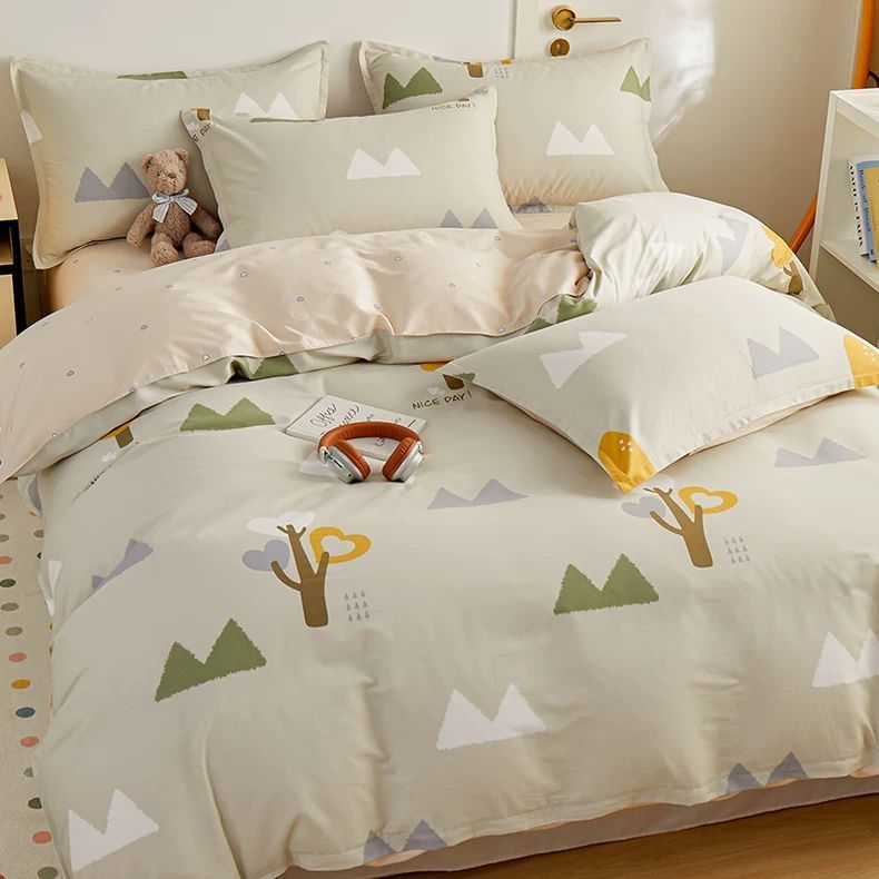 100% algodón cubierta de edredón de algodón una sola pieza una sola persona doble cubierta de edredón 150x200x230 dormitorio estudiantil de 1,5 m sábanas