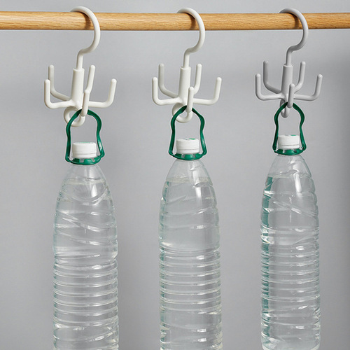 Rotating hook wholesale five-claw plastic multi-functional punch-free household foldable hat bag hanger hook