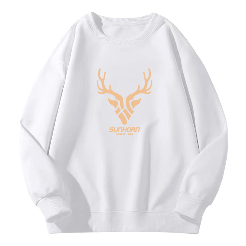 Nueva camiseta de cuello redondo para hombres otoño y invierno estilo de moda americana pareja camiseta de otoño chaqueta de moda para hombres