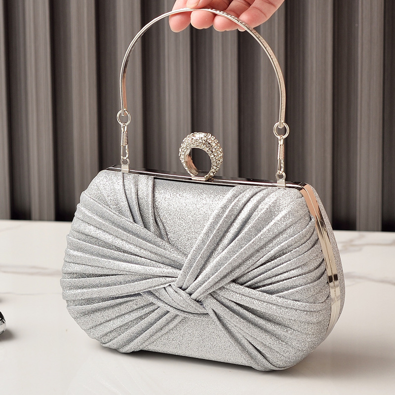 Nuevo cross-border Auchan moda bolsa de cena, bolsa de fiesta de arco, bolsa de vestido de noche de damas, bolsa de novia roja