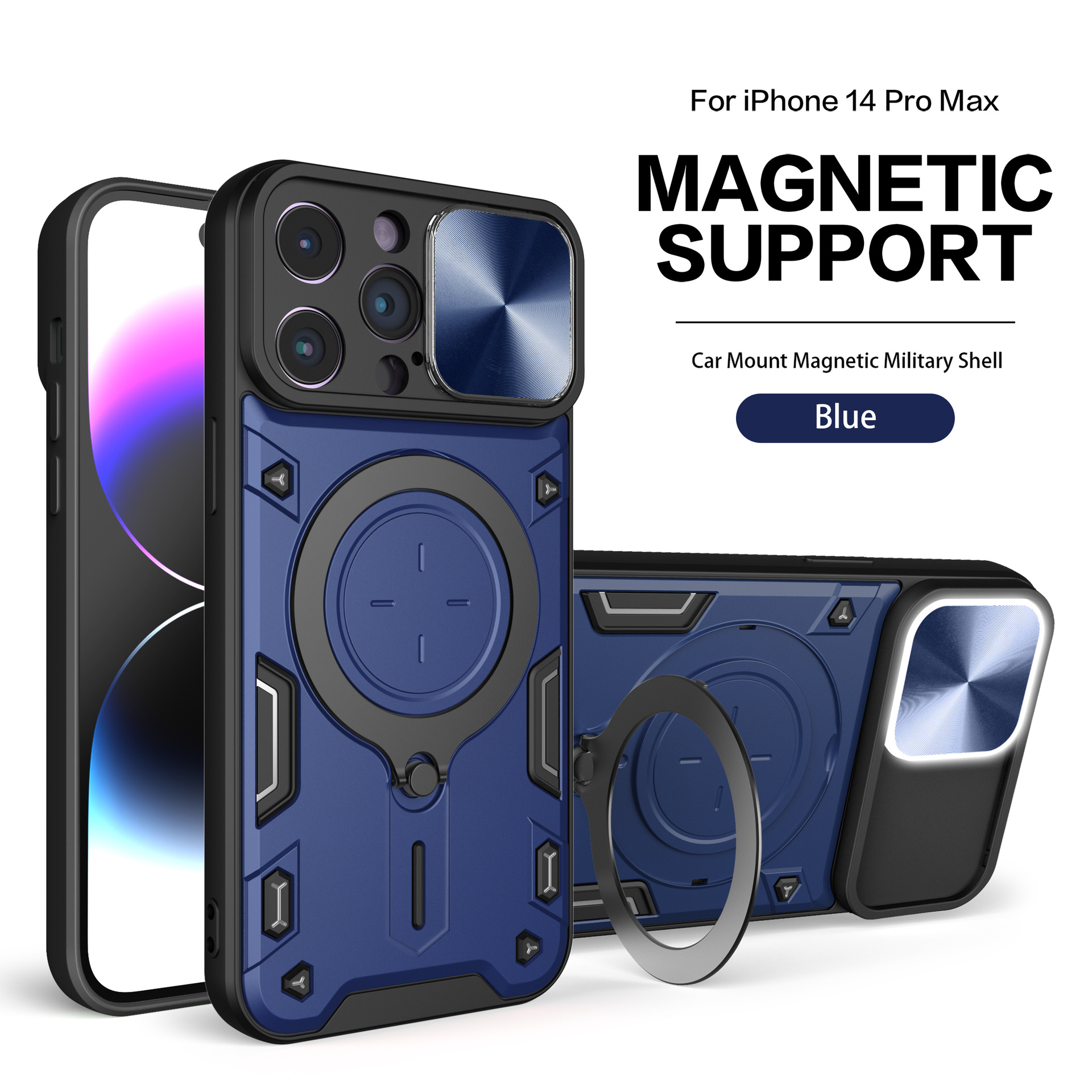 Ventana de empuje de Jiashang para OPPO Realme 13 Pro 12 funda para teléfono móvil GT 6T C65 C67 soporte magnético