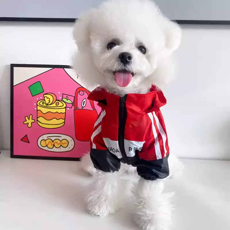 狗狗衣服防水冲锋衣外套泰迪比熊雪纳瑞小型犬宠物狗狗潮牌衣服