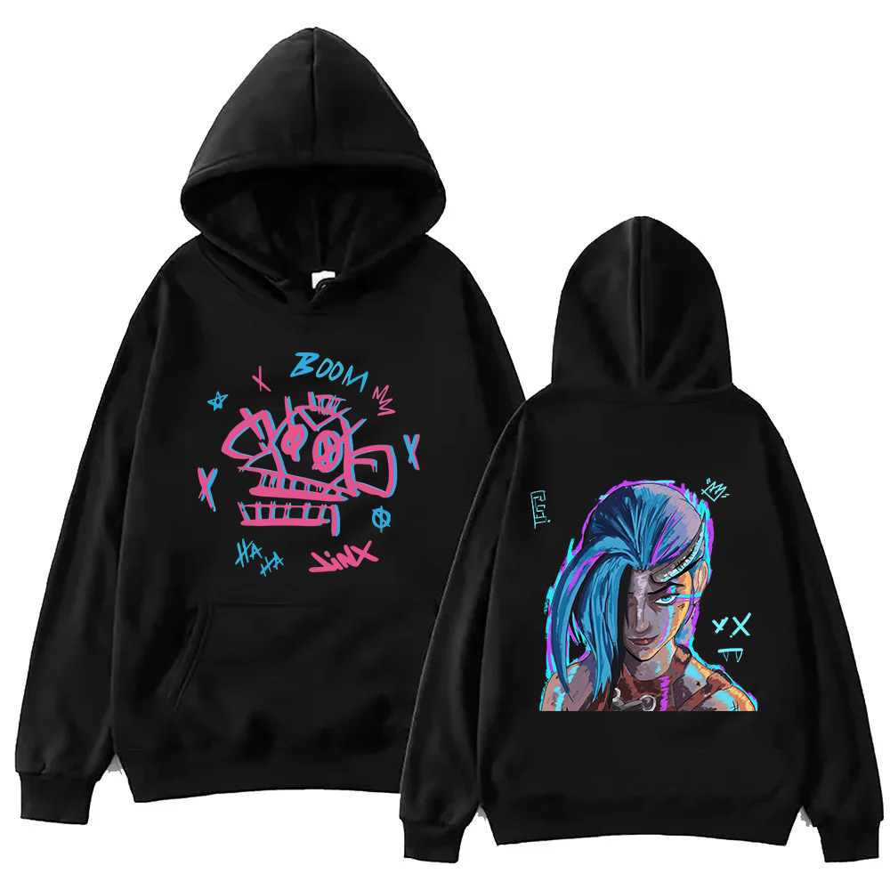 Arcane-Jinx VI Hoodie Men Women Harajuku Setwear clothes