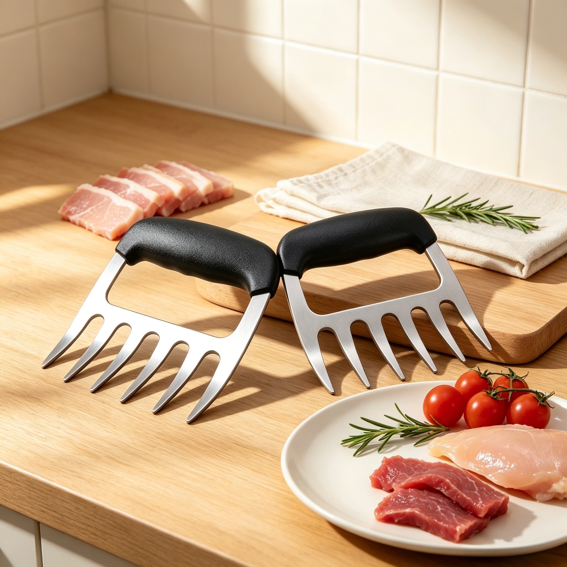 Cross-Border Hot-Selling Stainless Steel Bone and Meat Separator, Roast Chicken Meat Separator, Shredded Meat Divider, Bear Claw Barbecue Chicken Meat Separator