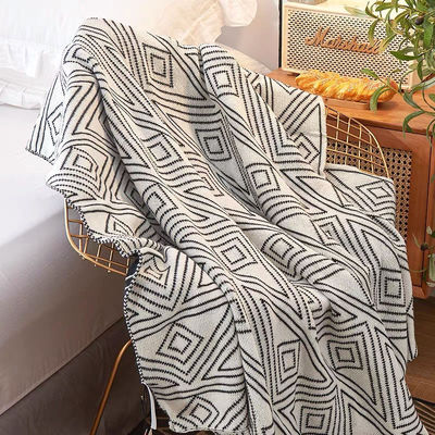 Knitted blanket ins grey leisure time Hairs air conditioner quilt winter Siesta Sofa blanket Single Blanket Manufactor