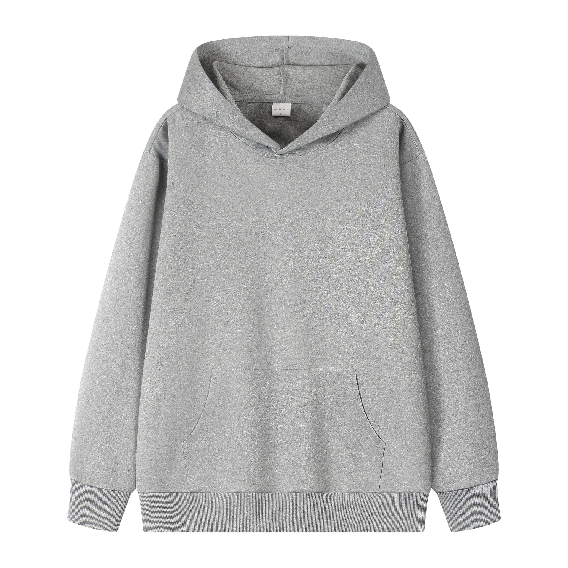 320 gramos de hombros sueltos camiseta encapuchada de color sólido chaqueta de equipo personalizada camiseta publicitaria de manga larga logo personalizado