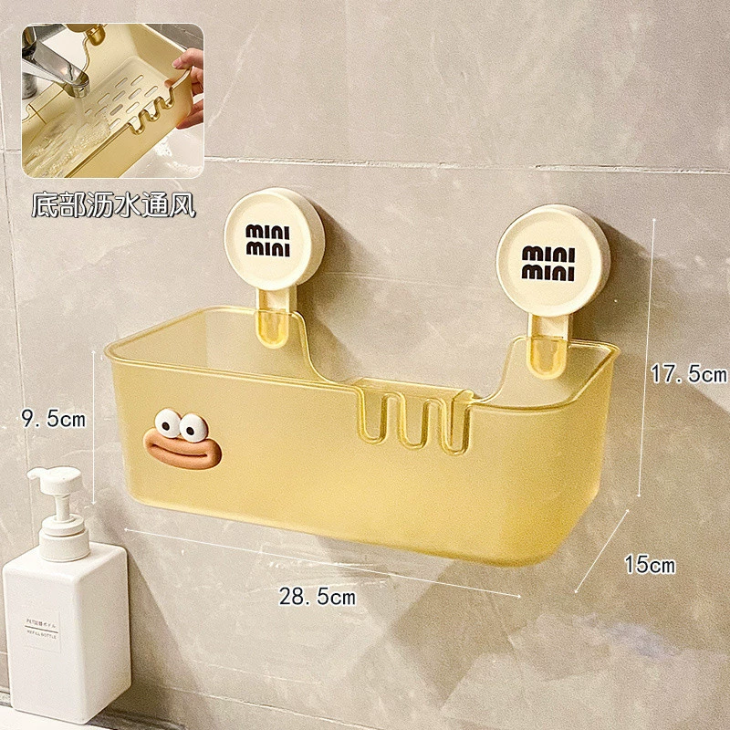  punch-free suction cup storage rack wall-mounted wall storage rack bathroom bathroom shelf bathroom washbasin