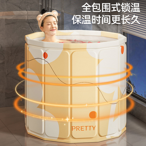 Folding Hot Tub for Home Use, Suitable for Children and Adults, Full-Body Shower, Swimming, Bathing Tub, Spa Tub