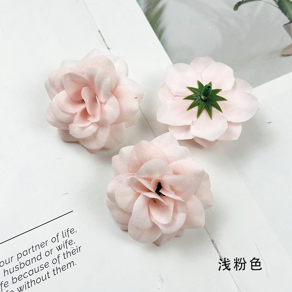 Simulación de tela de terciopelo de pequeño ángulo flores de rosa DIY sombreros hechos a mano arreglos de flores bolsas de props para el hogar adornos florales