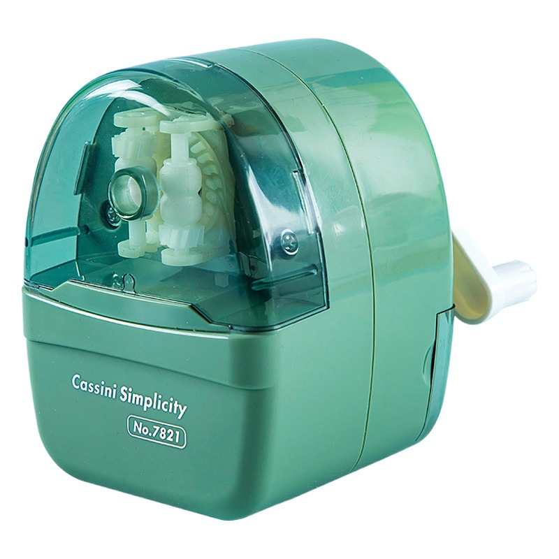7821 Sacapuntas de lápiz de oficina simple Sacapuntas de lápiz de manivela manual Sacapuntas de lápiz automático de ajuste de espesor de 5 engranajes