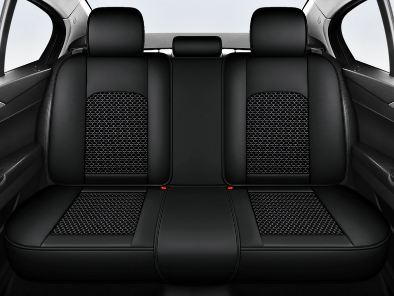 2025 New Model Solid Waist Support Nappa Leather Ice Silk Car Seat Cushion, Suitable for All Seasons, Temu Hot-Selling Ice Silk Wholesale for Foreign Trade