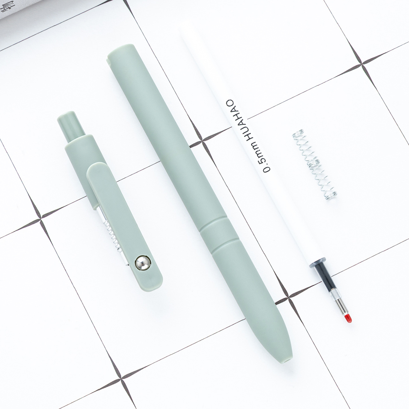 Nuevo bolígrafo neutro de color Morandi puede imprimir logotipo estudiantil papelería bolígrafo de plástico publicitario bolígrafo regalo